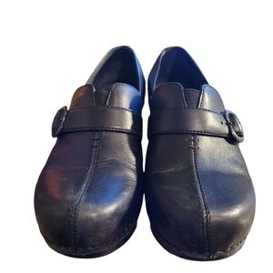 Dansko Tamara black leather clogs - 6.         S